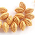 1 Strand AAA Quality Casting Fancy Rondelles 24K Gold Plated on Copper - Fancy Rondelles Beads 22x14mm 3.5 Inch Strand GPC1602