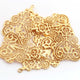 5 Pcs 24K Gold Plated Designer Copper Fancy Shape Pendant Charm-Fancy Copper Pendant -55mmx38mm GPC1601 - Tucson Beads