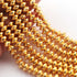 2 Strand Fine Quality Japanese Cap Beads 24K Gold Plated Over Copper - Japanese Cap Beads 8mm 8 Inche Strand GPC1603