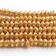 5 Strands Flower Half Cap 24K Gold Plated on Copper - Half Cap Beads 11mm 8 Inches GPC1604 - Tucson Beads