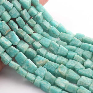 1 Strand Amazonite Faceted Briolettes Nuggets Shape Briolettes - 7mmx7mm-11mmx13mm - 8 Inches BR2425 - Tucson Beads