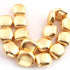 1 Strands  24k Gold Plated Copper Pentagon Shape Beads, Stamped Copper Beads, Jewelry Making Tools, 26mmx24mm, 8 Inches, gpc1611