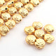 2 Strand  24k Gold Plated Copper Round Beads, Spiral Designer Beads, Jewelry Making , 12mmx11mm, gpc1188 - Tucson Beads