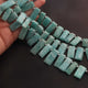 1   Strand Amazonite Faceted Briolettes - Rectangle Bar  Shape Briolettes -15mmx10mm-28mmx11mm- 10 Inches BR1294 - Tucson Beads