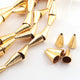1 Strand 24k Gold Plated Designer Copper Casting Cone Beads - Jewelry - 18mmx8mm 8 Inches Gpc337 - Tucson Beads