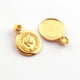 5 Pcs Designer Gold Plated Copper Queen Elizabeth Pendant - Elizabeth Coins Charm - Copper Round Pendant 26mmx19mm GPC230 - Tucson Beads