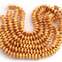 1 Strand Fine Quality Japanese Cap Beads 24K Gold Plated Over Copper - Japanese Cap Beads 10mm 8 Inches  GPC436