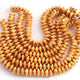 1 Strand Fine Quality Japanese Cap Beads 24K Gold Plated Over Copper - Japanese Cap Beads 10mm 8 Inches  GPC436 - Tucson Beads