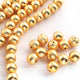 1 Strand AAA Quality Brush Round Balls  24K Gold Plated on Copper - Round Matt finish Ball Beads 12mm 7 Inches Strand GPC638 - Tucson Beads