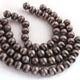 1 Strand AAA Quality Copper Brushed Round Ball In Black Polished Copper 12mm 8 inches GPC956 - Tucson Beads