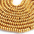 1 Strand Fine Quality Japanese Cap Beads 24K Gold Plated Over Copper - Japanese Cap Beads  8mmx5mm 8 Inches Strand GPC290