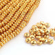 1 Strand Fine Quality Japanese Cap Beads 24K Gold Plated Over Copper - Japanese Cap Beads  8mmx5mm 8 Inches Strand GPC290 - Tucson Beads