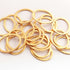 10 PCS Finest Quality Golden Oval Round Charm  24k Gold Plated 27mmx22mm  GPC574