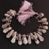 1   Strand Lilac Jasper Faceted Briolettes  -Fancy Shape Briolettes- 18mmx12mm -29mmx12mm ,8 Inches BR03293