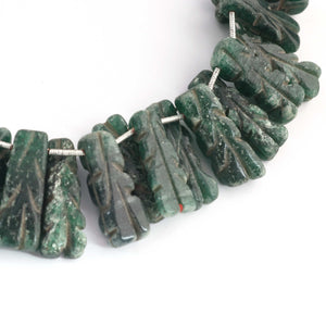 1 Strand Green Agate Fancy Shape Faceted Briolettes - Green Agate Beads - 9 Inches 19mmx7mm-25mmx7mm BR03268 - Tucson Beads