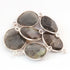 6 Pcs Labradorite Silver Plated Faceted Assorted Shape Connector - 24mmx12mm-PC561