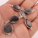 6 Pcs Labradorite Silver Plated Faceted Assorted Shape Connector - 24mmx12mm-PC561 - Tucson Beads