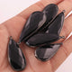 2 Pcs Black Onyx Faceted Pear Shape Oxidized Silver Plated Pendant 48mm-18mm - PC947 - Tucson Beads
