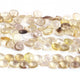 1 Strand Bio Lemon and Smoky Quartz  Faceted Briolettes - Heart Shape Briolettes  9mmx9mm -10mmx10mm 8 Inches BR02408 - Tucson Beads