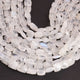 1 Strand White Rainbow  Moonstone Faceted Brioletters -Chicklet Shape  Gemstone Brioletters Beads -8mmx8mm -12mmx10mm ,10 Inches BR02498 - Tucson Beads