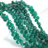1 Strand Green Onyx  Faceted Briolettes - Heart Shape Gemstone -6mmx6mm-9mmx9mm , 9 Inches BR02512