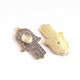 1 Pc Pave Diamond Hamsa Charm Center In Rosecut 925 Sterling  Vermeil Pendant - 26mmx19mm PDC1050 - Tucson Beads