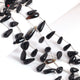 1   Strand Black Chalcedony Smooth  Briolettes - Tear Drop Briolettes -10mmx7mm-19mmx8mm - 8 Inches BR02356 - Tucson Beads
