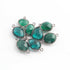 8 Pcs Green Onyx Assorted Shape Oxidized Sterling Silver Double Bail Connector - Green Onyx Connector 20mmx11mm-22mmx11mm  SS108