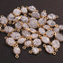 10 Pcs Mystic Silver Druzy Druzzy Drusy Oval 925 Sterling Vermeil Double Bail Connector 14mmx8mm-17mmx9mm SS119