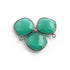 3 Pcs Green Onyx Cushion Oxidized Sterling Silver Single Bail Pendant - Green Onyx Pendant 20mmx17mm SS116