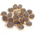 10 Pcs Mystic Mix Druzy Oval Shape 925 Sterling Vermeil Single Bail Pendant 14mmx9mm-15mmx10mm SS140
