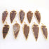 1 Pc Shaded Brown Jasper Arrowhead 24k Gold Plated Pendant - Electroplated With Gold Edge 3 Inch (You- Choose) AR050