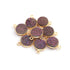 9 Pcs Mystic Pink Druzy Round 925 Sterling Vermeil Double Bail Connector 17mm-11mm SS163