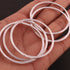 9 Pcs Silver Plated Copper Ring Charms, Round Charm, Scratch Copper Ring, Jewelry Making Tools, 48mm, GPC294