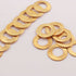 10 Pcs 24k Gold Plated Copper Ring Charms, Round Charm, Copper Ring, Jewelry Making Tools, 14mm GPC208
