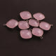 9 Pcs Rose Quartz Oxidized Sterling Silver Faceted Cushion Shape Pendant - 21mmx16mm SS172 - Tucson Beads
