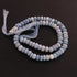 1 Strand Boulder Opal Smooth Rondelles  - Blue Oregon Beads - 8mm-9mm 14.5 Inches BR2238