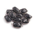 10 Pcs Black Onyx Oxidized Sterling Silver Faceted Rectangle Single Bail Pendant-18mmx11mm SS179