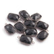 10 Pcs Black Onyx Oxidized Sterling Silver Faceted Rectangle Single Bail Pendant-18mmx11mm SS179 - Tucson Beads