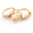 1 Pc Rose Cut Diamond  Yellow Gold Vermeil Ring - Polki Ring - PDC00472