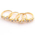 1 Pc Rose Cut Diamond  Yellow Gold Vermeil Ring - Polki Ring - PDC00471