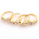 1 Pc Rose Cut Diamond  Yellow Gold Vermeil Ring - Polki Ring - PDC00471 - Tucson Beads