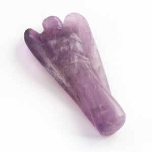 Seven Chakra Angel Pink Amethyst Gemstone  Reiki Healing Stone - 45mmX26mm-53mmx30mm HS017 - Tucson Beads