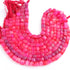 1 Strand  Hot Pink Chalecdony  Faceted  Cubes Shape Briolettes  -Semi Precious  Briolettes Beads 6mm-9mm -8 Inches BR02174