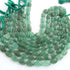 1 Strand Green Strawberry Faceted Oval Shape Briolettes  -Semi Precious  Briolettes Beads 17mmx12mm-12mmx9mm -10.5 Inches BR02168