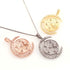 1 Pc Pave Diamond Star With Moon 925 Sterling Silver & Vermeil, Yellow & Rose Gold Vermeil Pendant - Moon Charm Pendant 34mmx26mm PDC00477