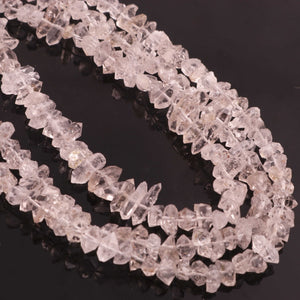 1 Strand Herkimer Diamond Faceted Briolettes  - Faceted Briolettes - 6mmx8mm- 16 Inches BR03095 - Tucson Beads