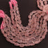 1 Strand Rose Quartz Faceted Nuggets Shape Briolettes  -Semi Precious  Briolettes Beads 10mmx7mm-16mmx12mm -8.5 Inches BR02169