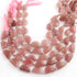 1 Strand Strawberry Faceted  "D" Shape Briolettes  -Semi Precious  Briolettes Beads 14mm-x9mm -19mmx12mm -10 Inches BR02179