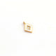 1 Pc Rose Cut Diamond Multi Color Bakelite Rhombus Shape Yellow Gold Vermeil Pendant - Enamel Charm Pendant 12mmx8mm  PDC00479 - Tucson Beads